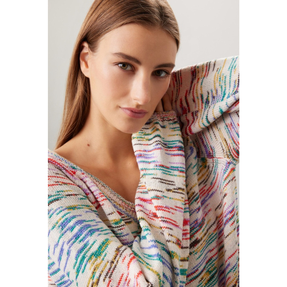 Levi's Austin V-neck Sweater Size M Space Dye Multi color - Picture 1 of 6